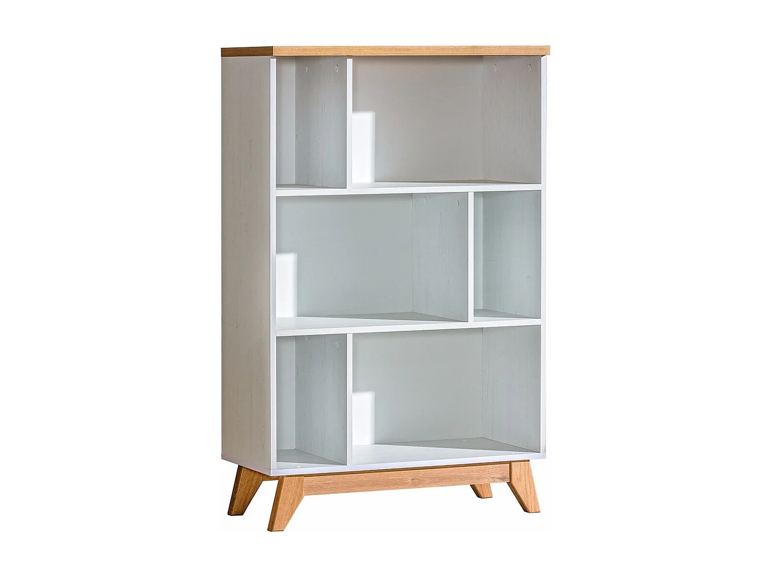 Étagère Sorvera 103, Ouvert, Stratifié, 127x80x40cm, Pin Anderson|Chêne