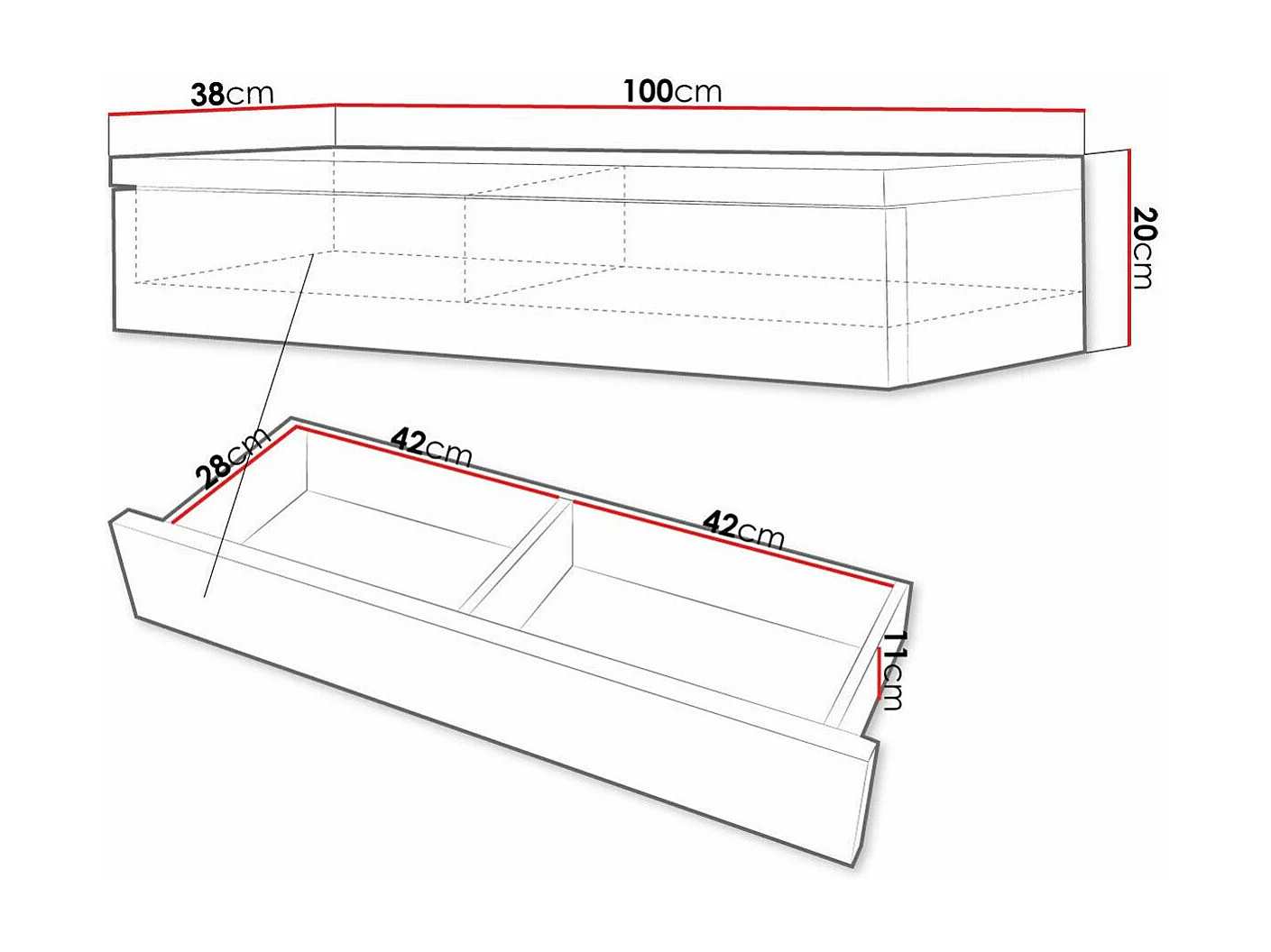Toucador Providence 186, 2x10x4cm