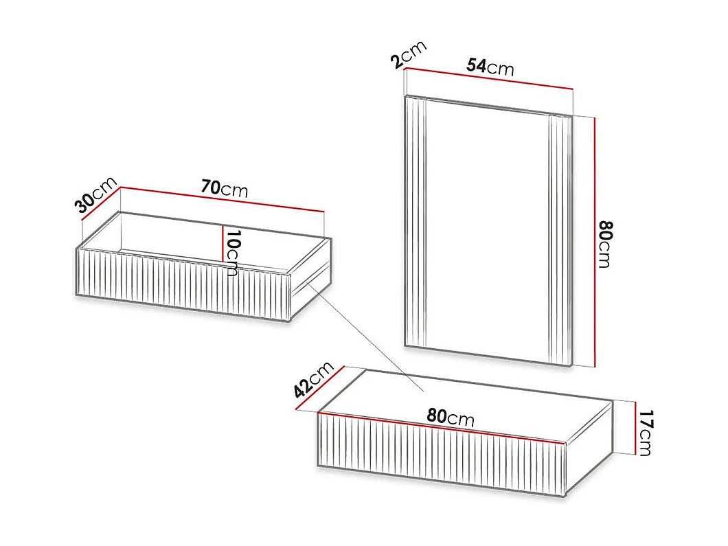 Coiffeuse Remeta 108, Anthracite, Disponible, 97x80x42cm