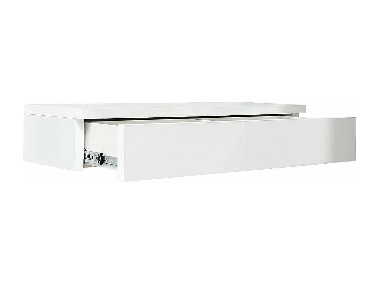 Coiffeuse Providence 186, Blanc brillant|Blanc, 20x100x38cm