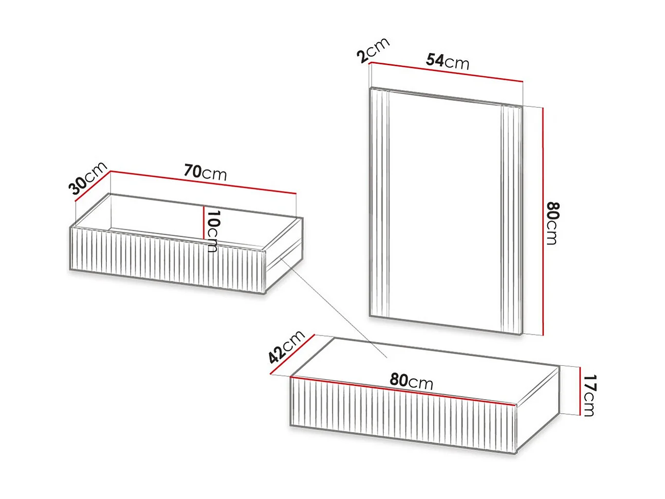 Toucador Remeta 108, Espelho, 10x8x4cm