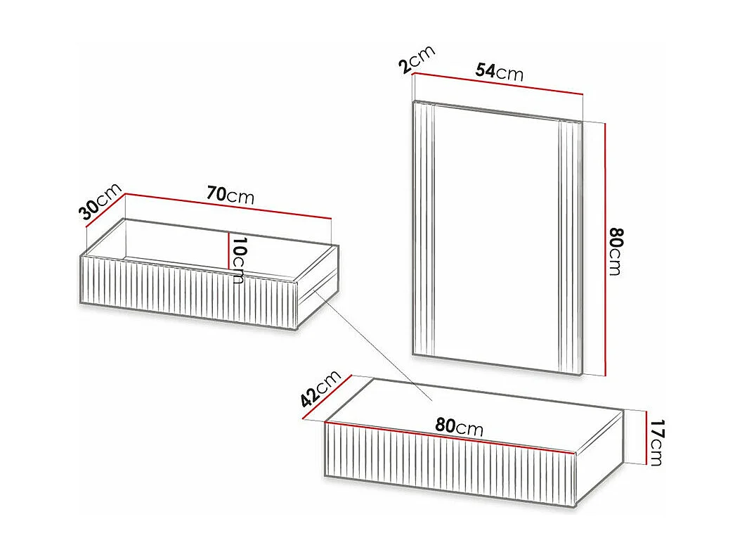 Toucador Remeta 108, Espelho, 10x8x4cm