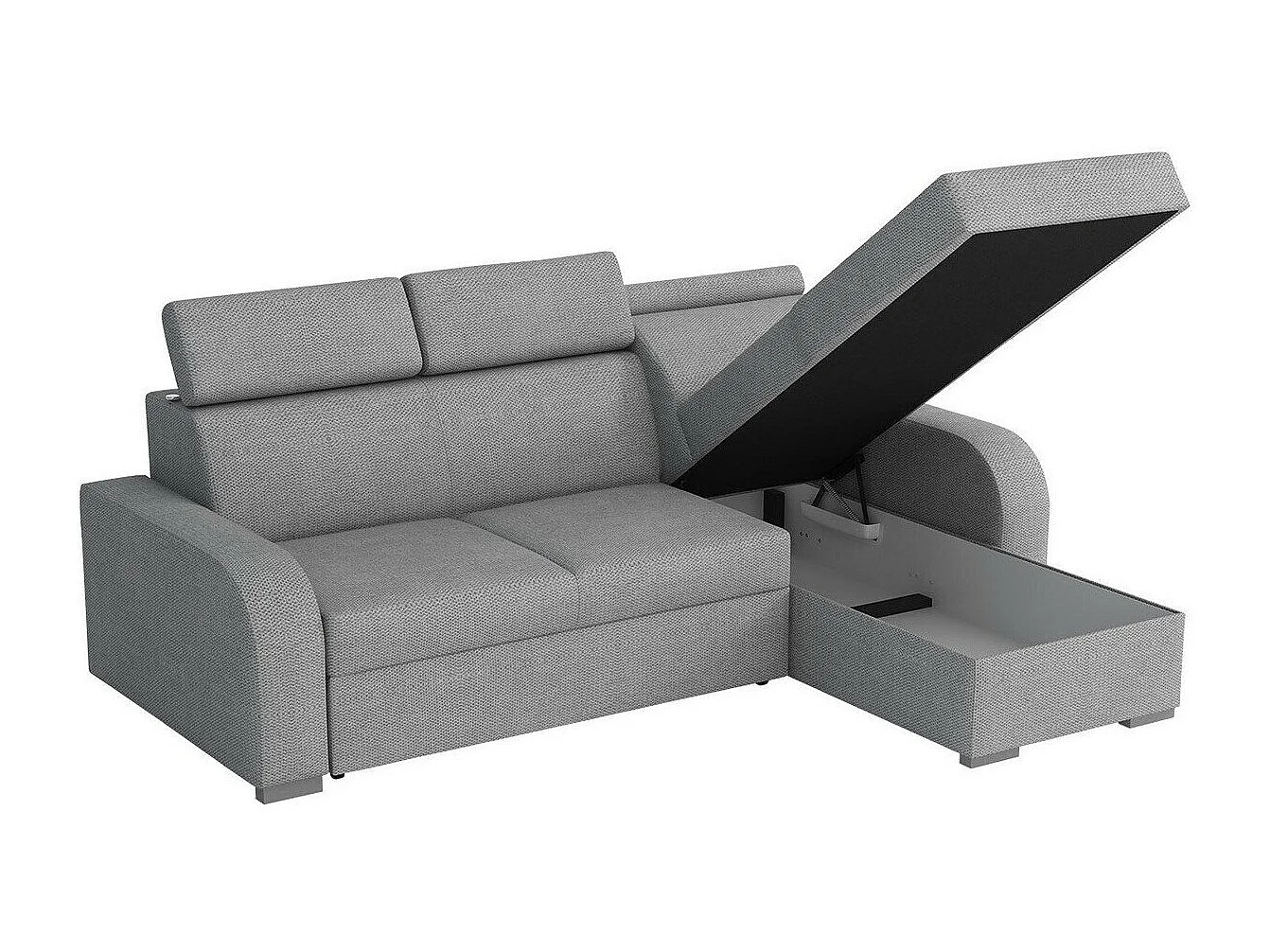 Canapé d'angle Ovos, Marron, Disponible, 235x170x85cm