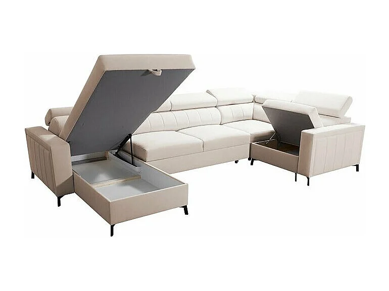 Canapé d'angle Sarasota 153, Rose, Disponible, 334x198x83cm