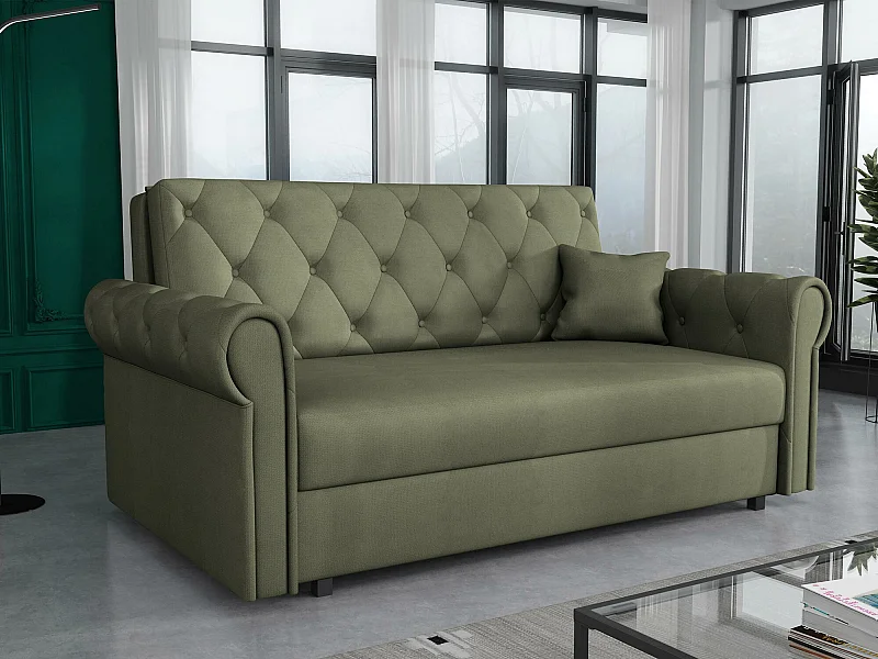 Canapé convertible Columbus 198, Disponible, 85x168x98cm, Mobilier déjà assemblé