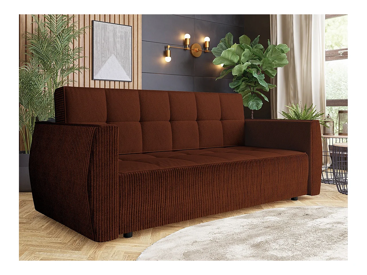 Canapé convertible Edinburg 107, Boîte de literie, 93x225x98cm