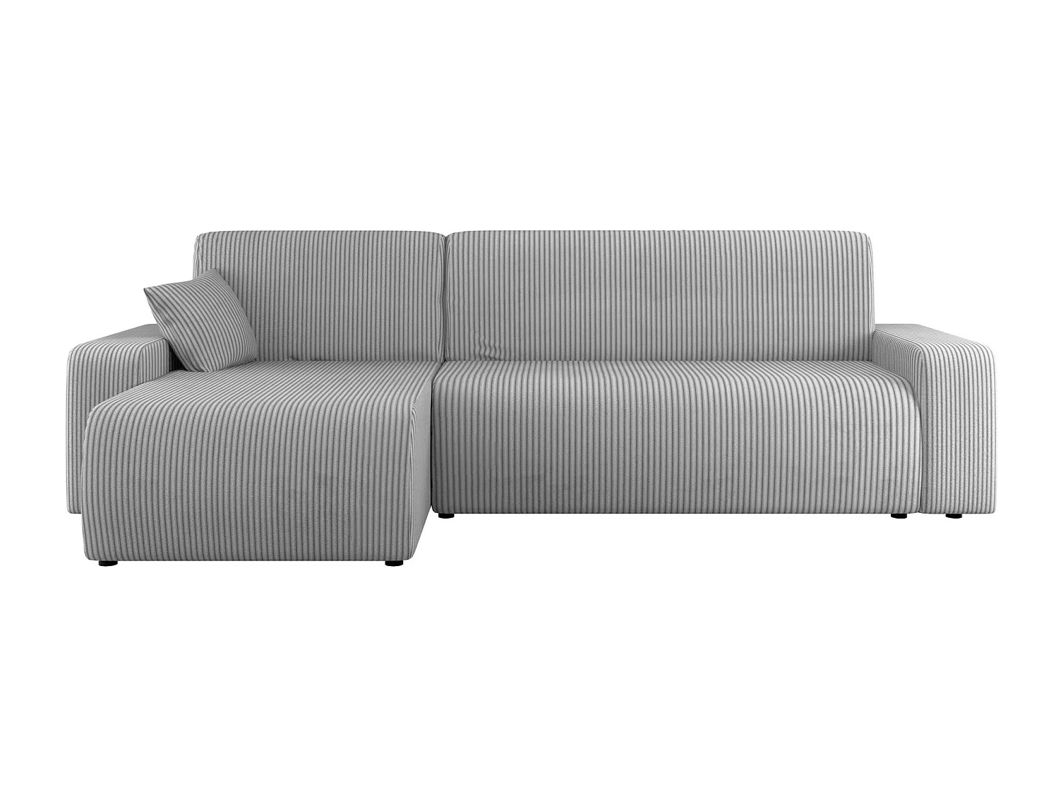 Sofá rinconero Shelton 102, Gris, Función de descanso, Almacenaje, 244x145x82cm