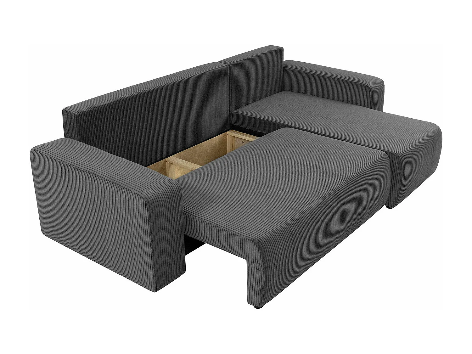 Ecksofa mit Bettkasten und Schlaffunktion - 244x145x82 cm - Poso 110 - Piano