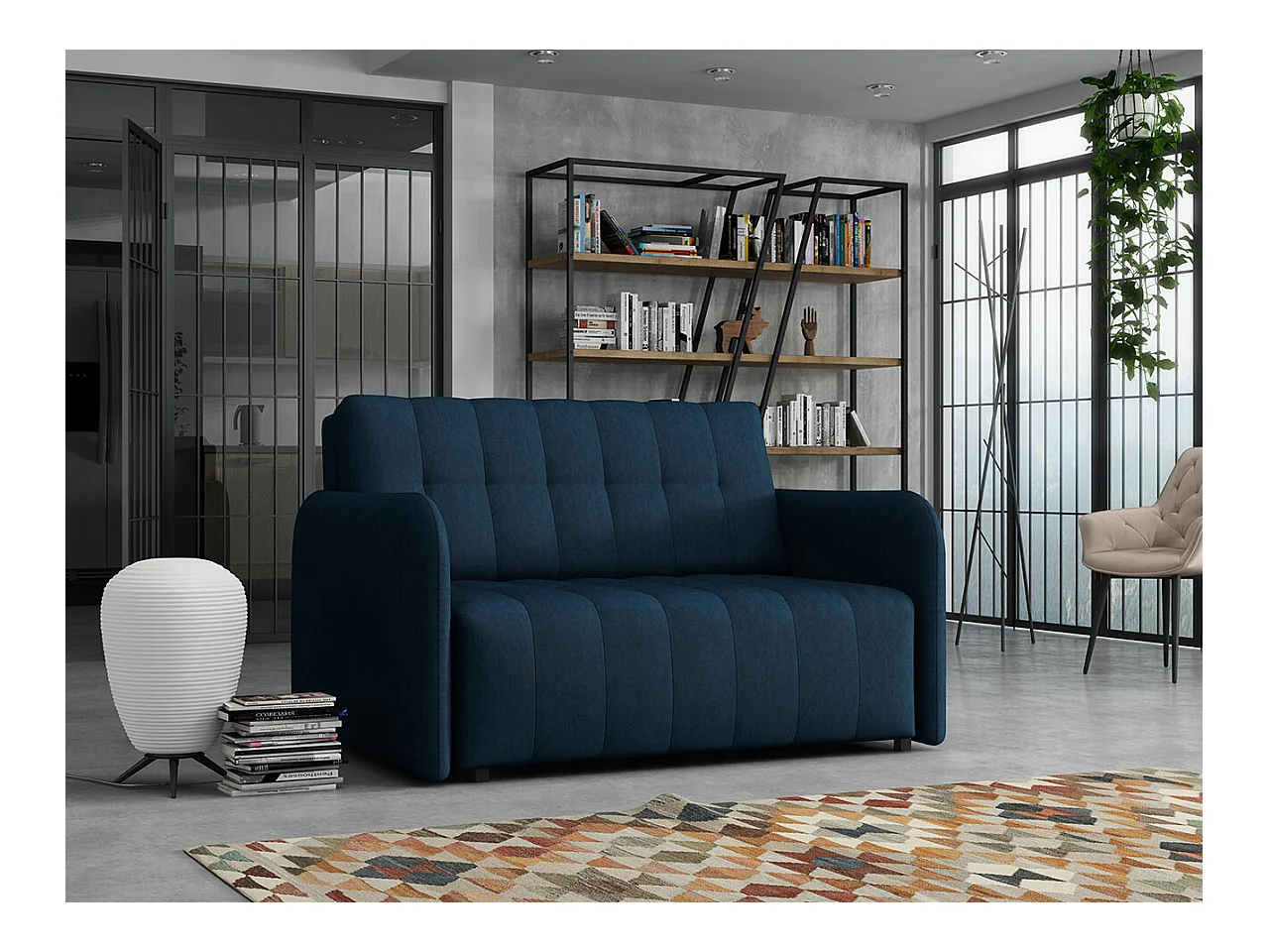 Canapé convertible Columbus 177, Boîte de literie, 85x125x98cm, Mobilier déjà assemblé