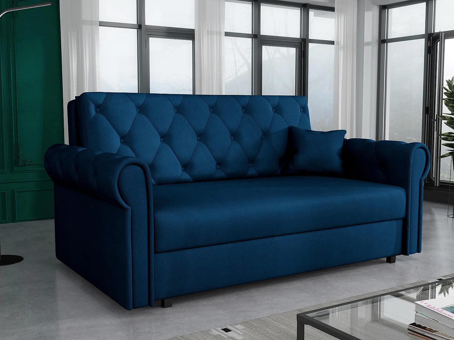 Canapé convertible Aelara III, Disponible, 85x168x98cm, Mobilier déjà assemblé