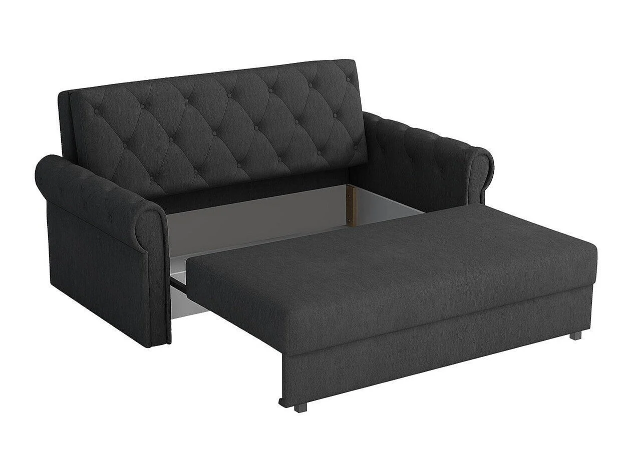 Canapé convertible 2 places en tissu bleu COLUMBUS 85x168x98 cm