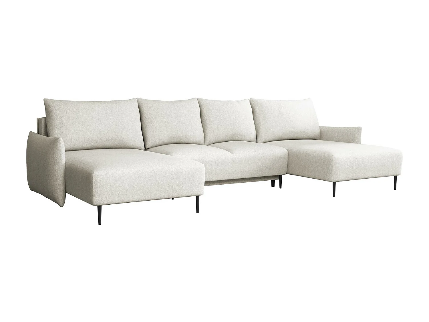 Sofá de canto Columbus 223, Castanho claro, Funcionalidade de dormir