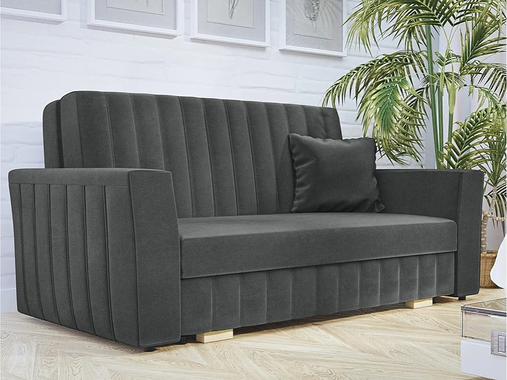 Canapé convertible Columbus 137, Boîte de literie, 83x160x98cm, Mobilier déjà assemblé