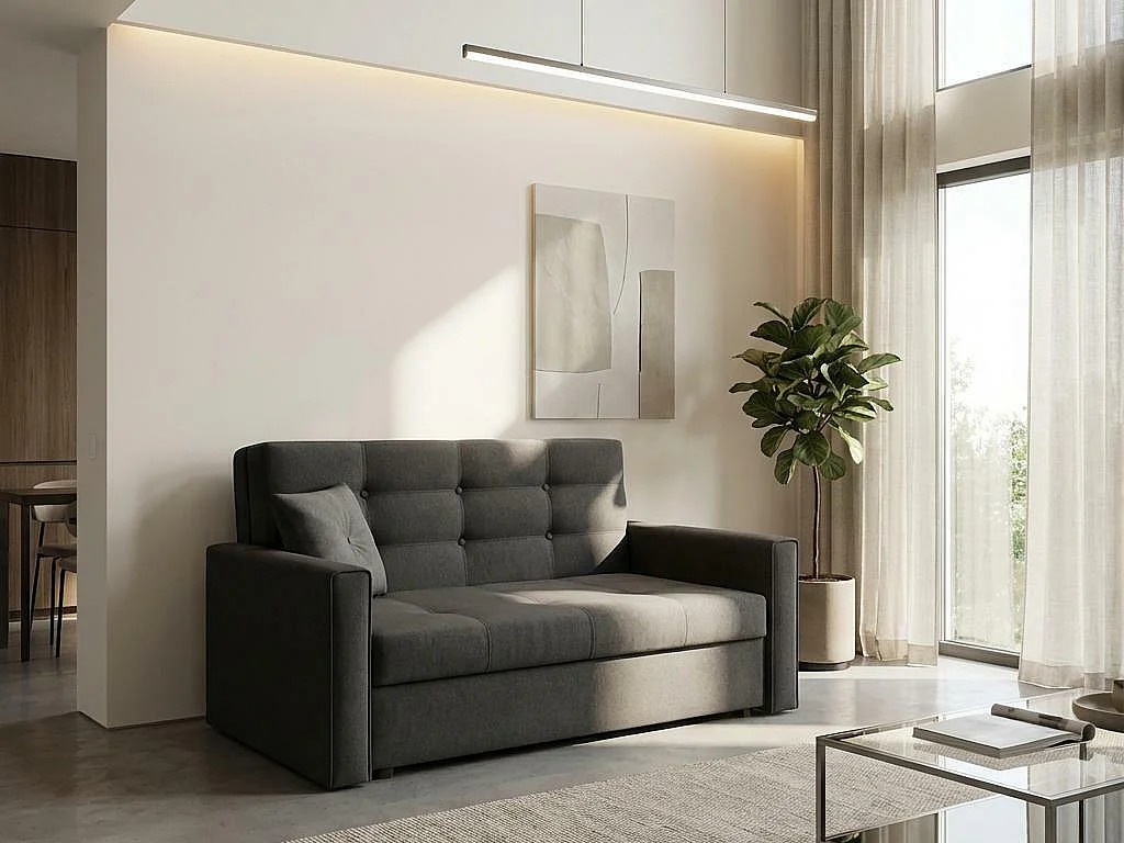 Canapé convertible Columbus 100, Disponible, 85x133x98cm, Mobilier déjà assemblé