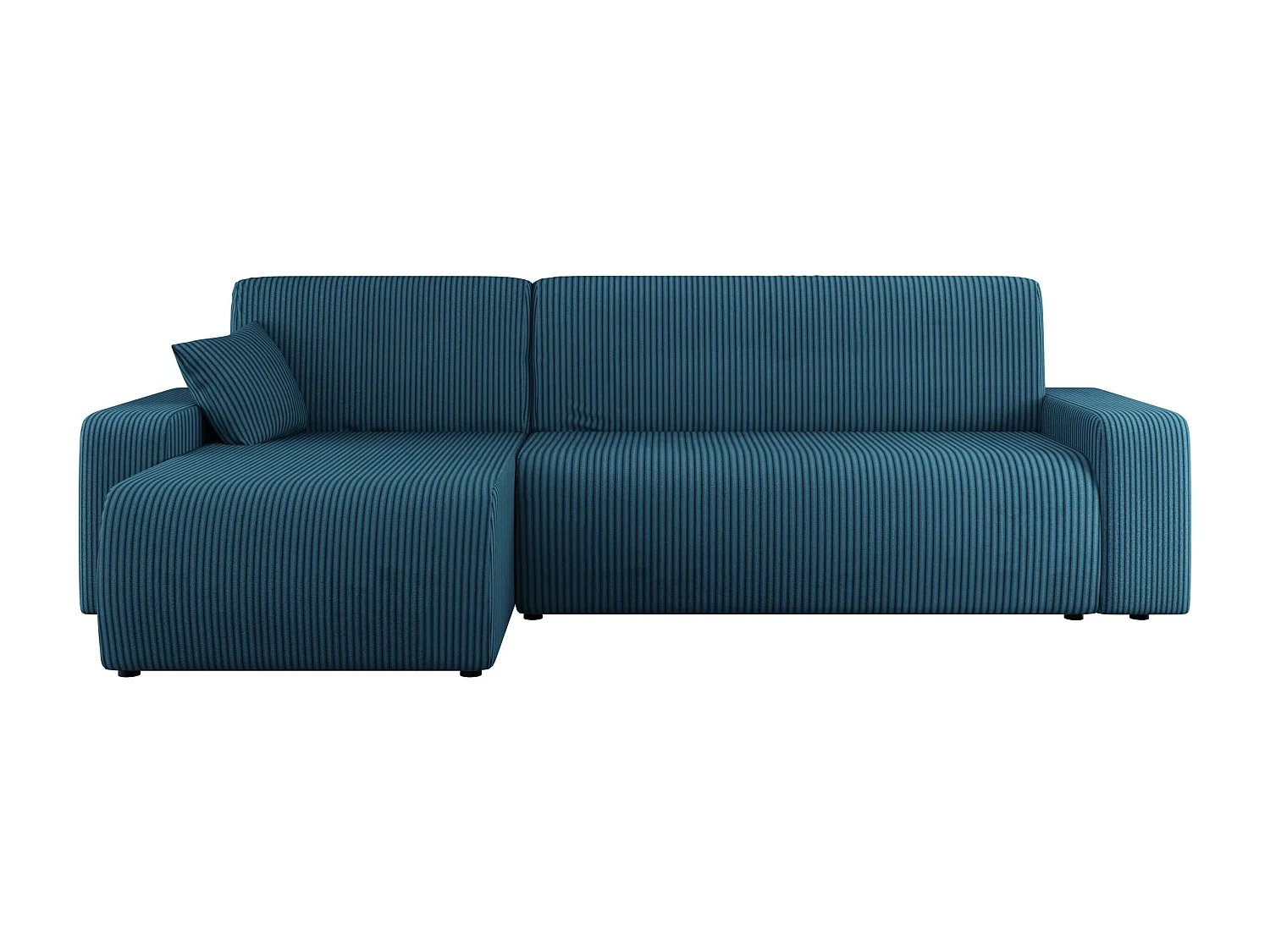 Sofá rinconero Shelton 102, Azul, Función de descanso, Almacenaje, 244x145x82cm