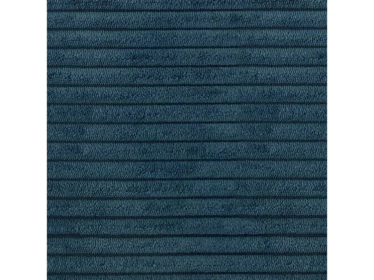 Canapé d'angle convertible 3 places en tissu côtelé bleu SHELTON