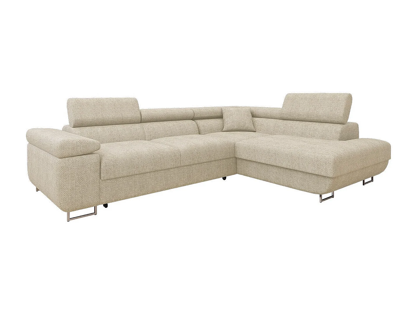 Canapé d'angle Comfivo Eliferu 101, Brun clair, Disponible, 274x203x70cm