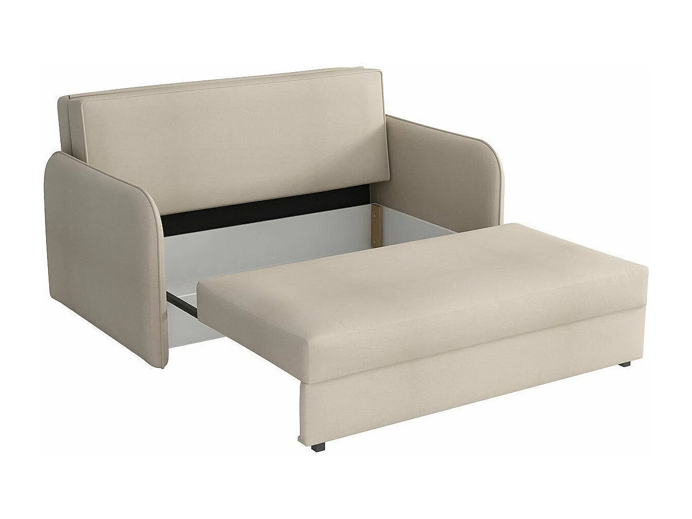 Canapé convertible Columbus 123, Boîte de literie, 85x145x98cm, Mobilier déjà assemblé