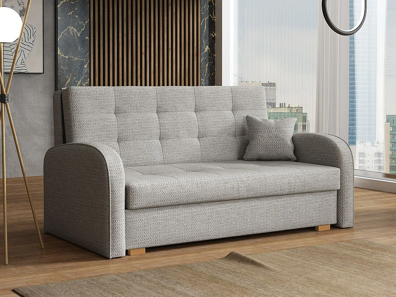 Canapé convertible Columbus 116, Disponible, 85x153x98cm, Mobilier déjà assemblé