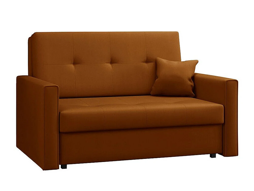 Canapé convertible 2 places en tissu rouge COLUMBUS 85x133x98 cm