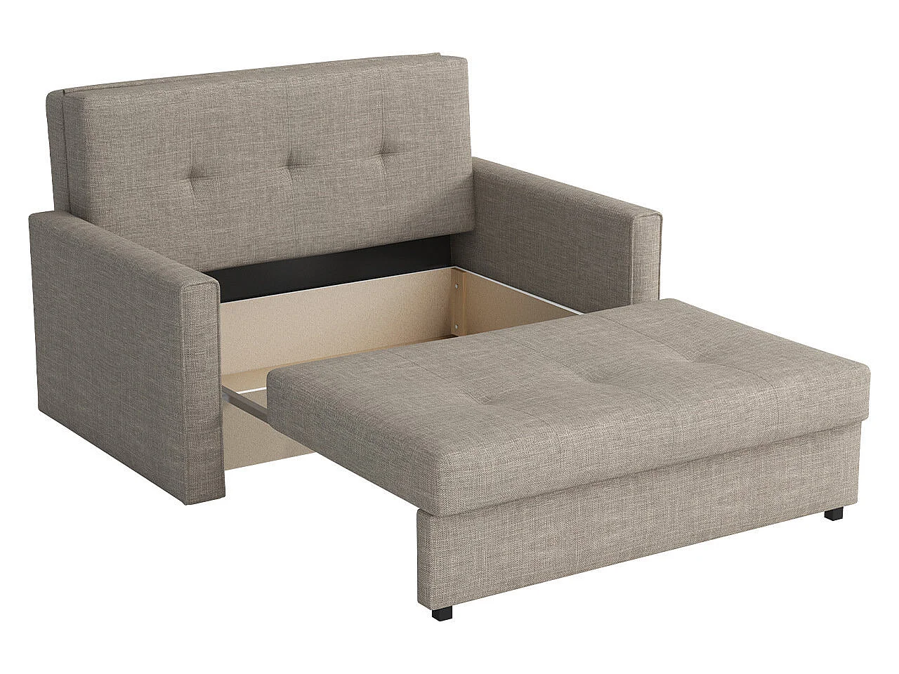 Canapé convertible 2 places en tissu rouge COLUMBUS 85x133x98 cm