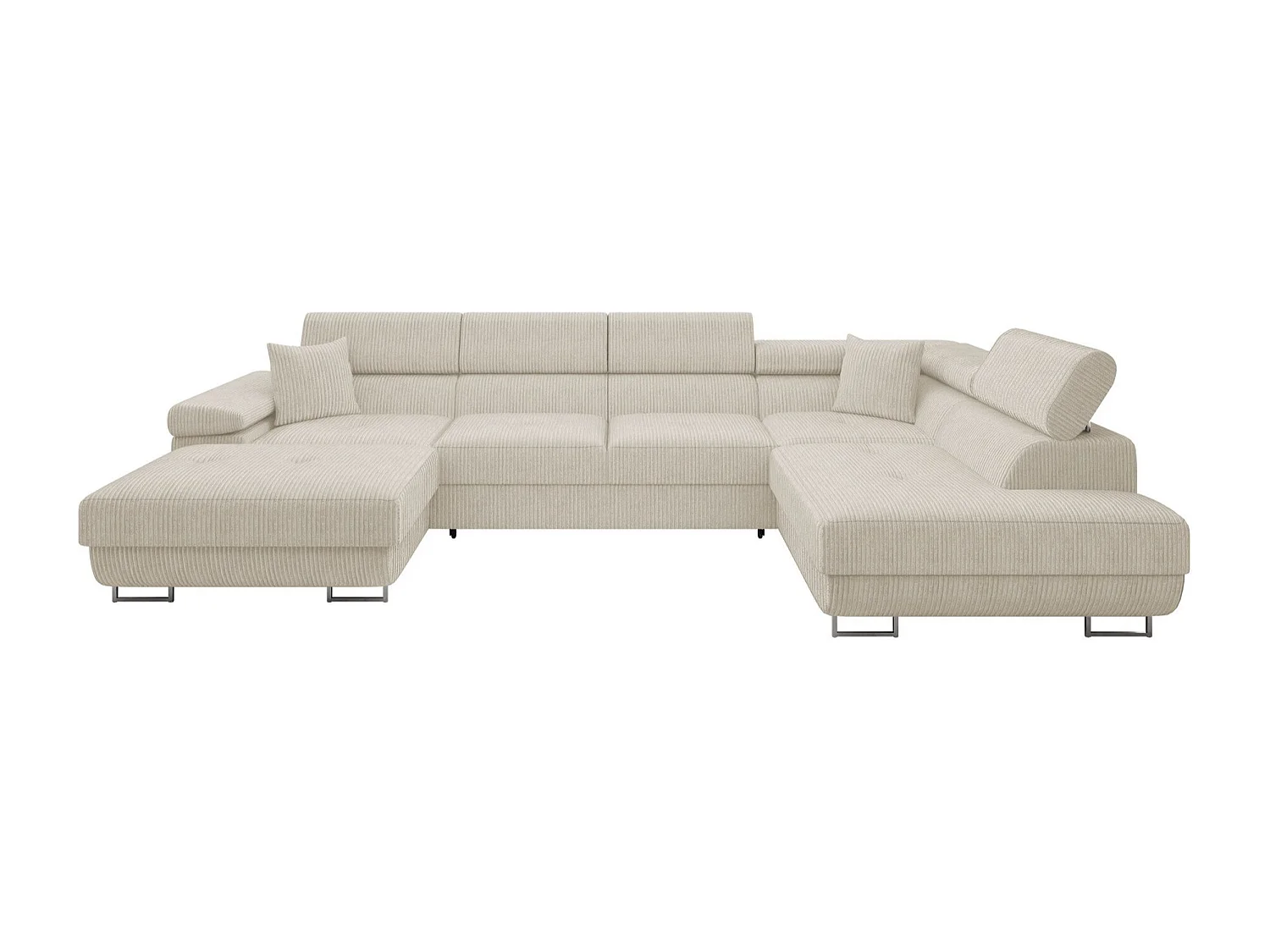 Sofá de canto Comfivo Eliferu 103, Castanho claro, Cama com arrumação