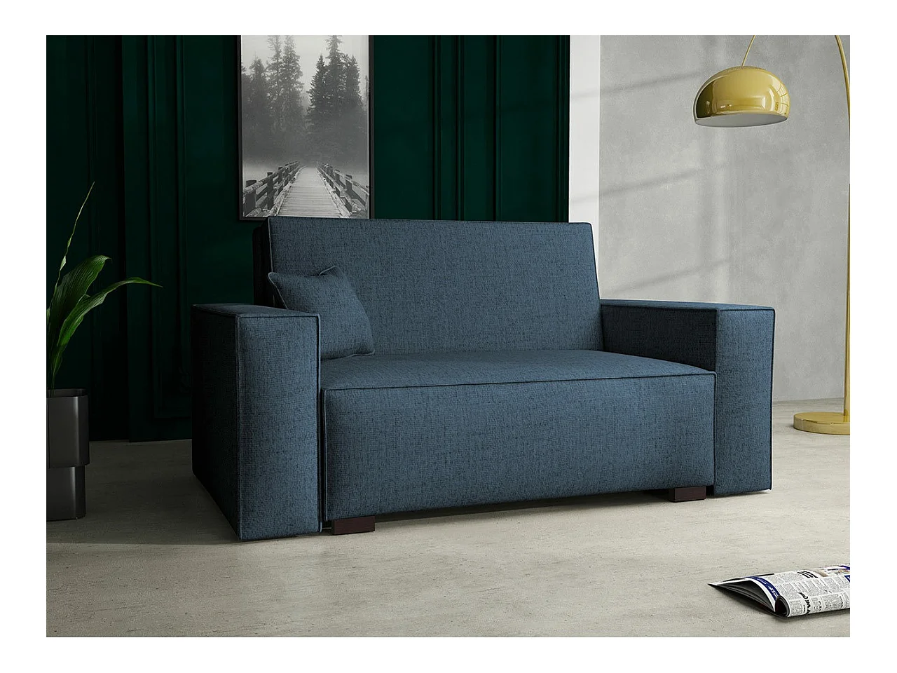 Sofá-cama Columbus 194, Almacenaje, 85x152x98cm, Muebles ya montados