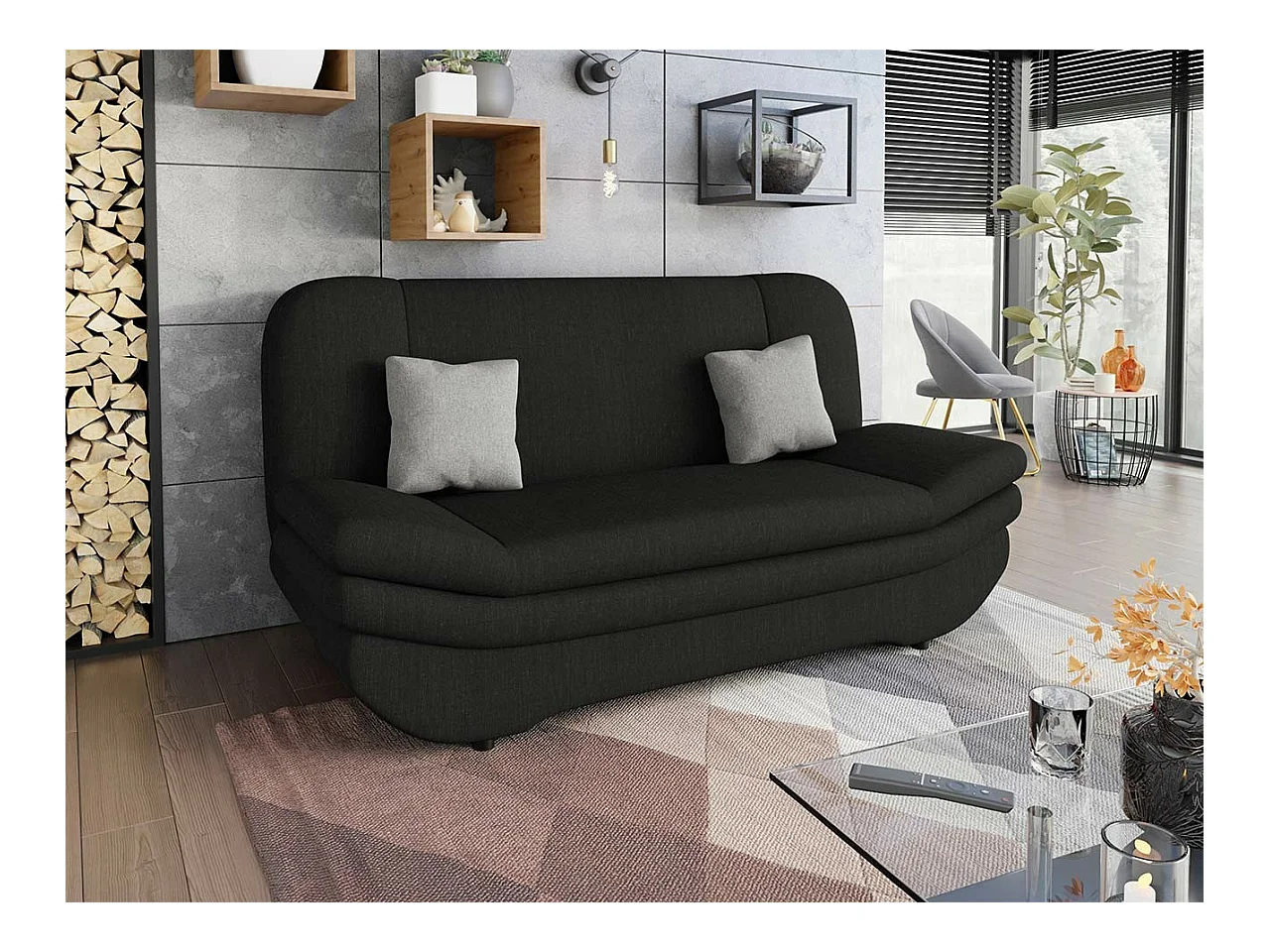 Sofá-cama Comfivo 234, Almacenaje, 95x200x90cm, Muebles ya montados
