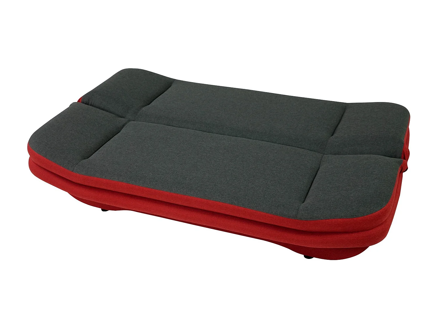 Canapé convertible clic-clac 2 places en tissu gris 95x200x90 cm