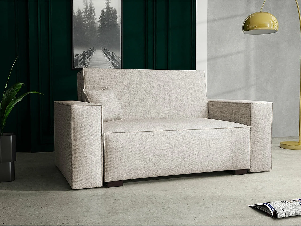 Divano letto Columbus 194, Con, 85x152x98cm, Mobile già assemblato