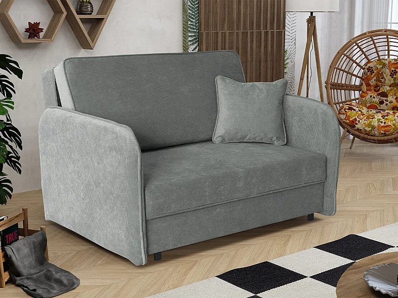 Canapé convertible Columbus 124, Disponible, 85x127x98cm, Mobilier déjà assemblé