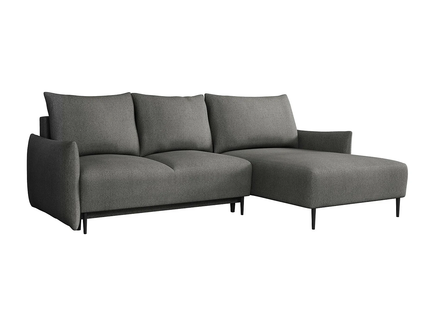 Canapé d'angle Columbus 224, Gris, Disponible, 240x160x88cm