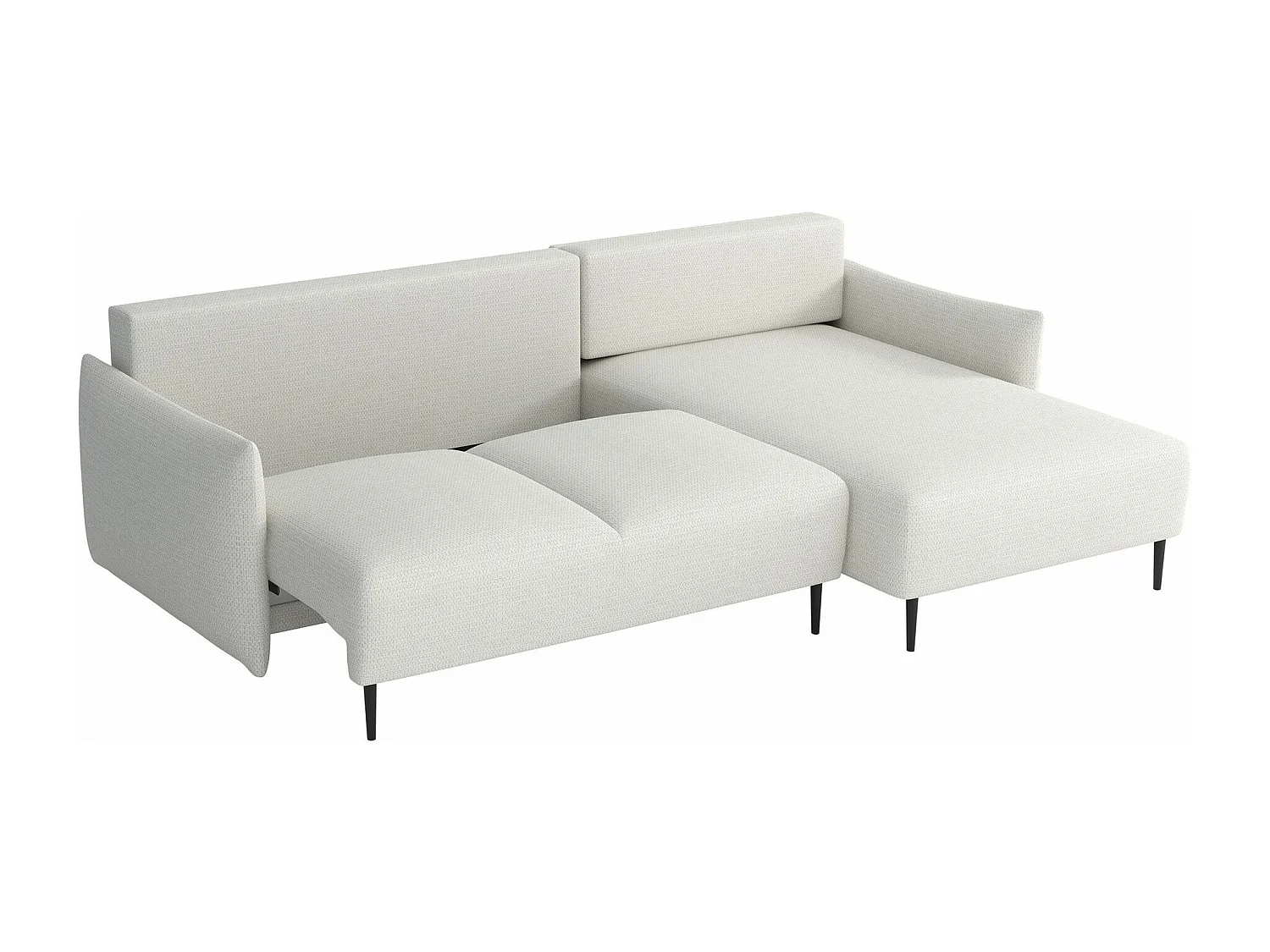 Canapé d'angle Columbus 224, Gris, Disponible, 240x160x88cm