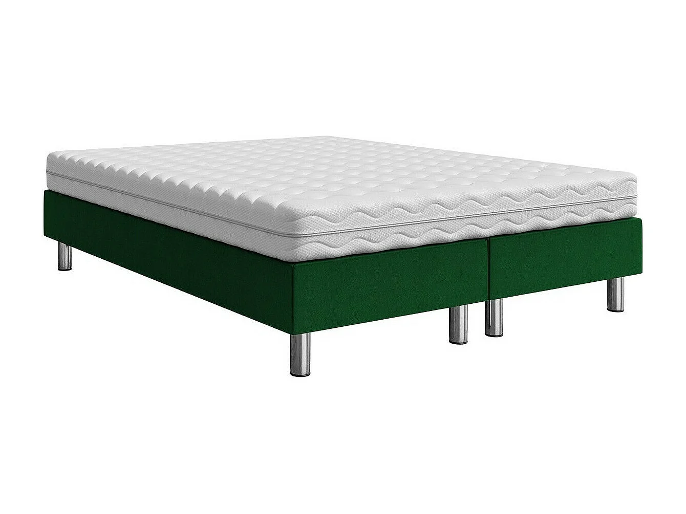Cama continental Logan 101, Continental, Doble, Verde, 140x200, Tapiz, Somieres, 140x47cm
