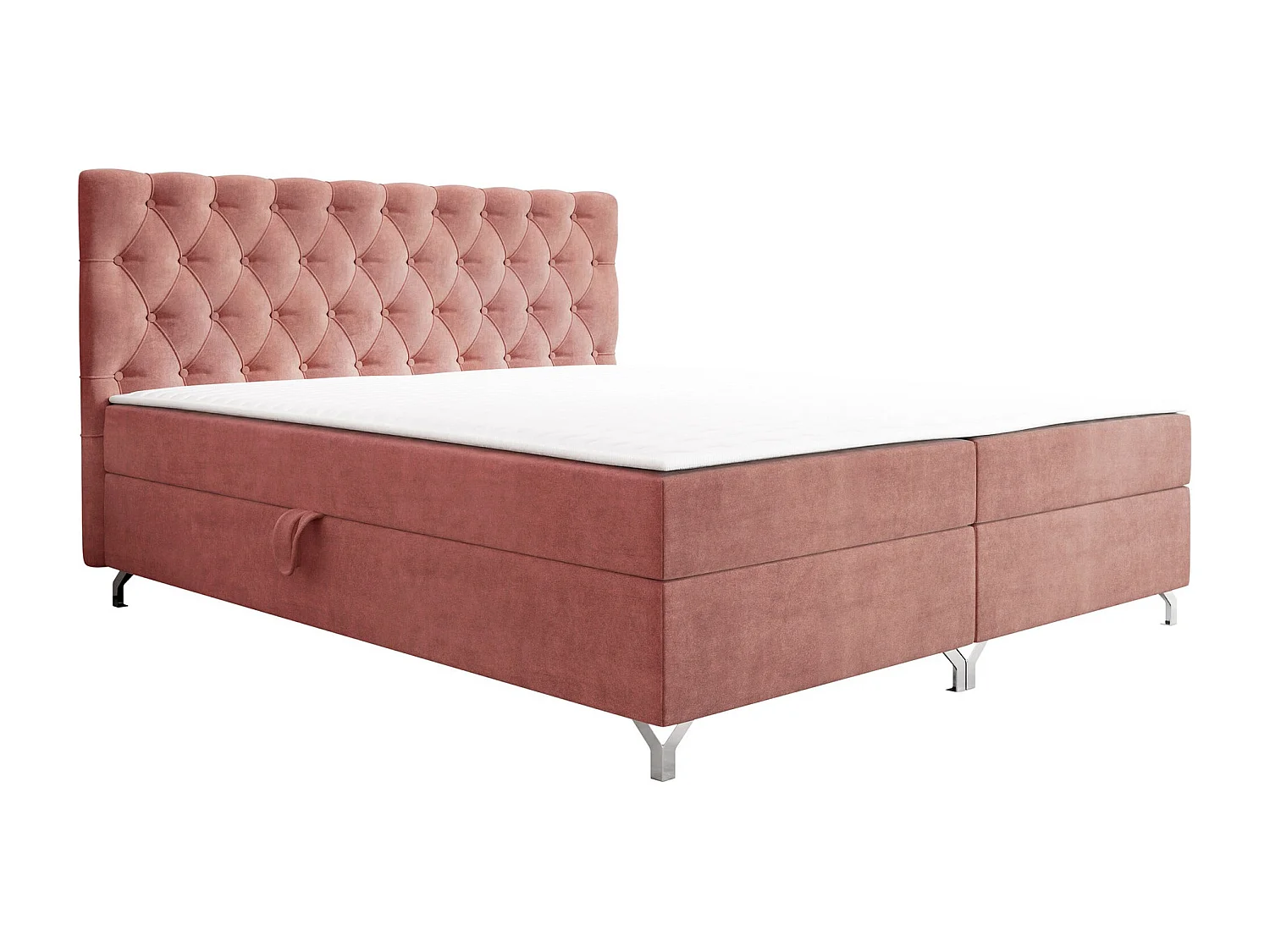 Letto continentale Memphis 141, Continentale, Doppio, Fucsia, 140x200, Con, 146x207x114cm