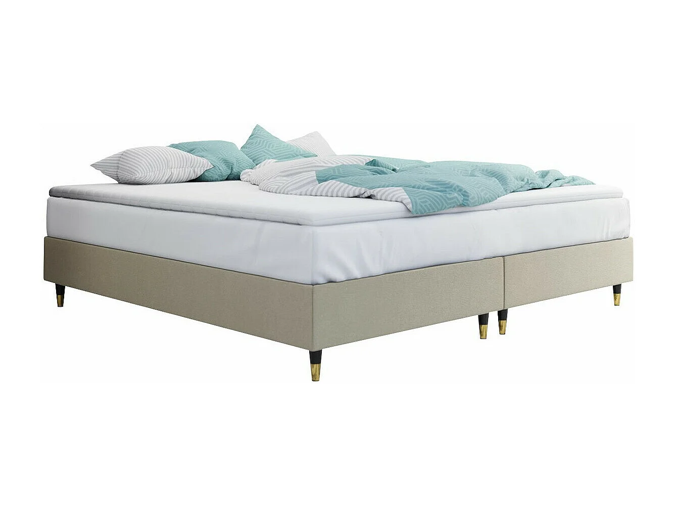 Letto continentale Logan 109, Continentale, Doppio, Nocciola, 180x200, Arazzo, Con, 180cm