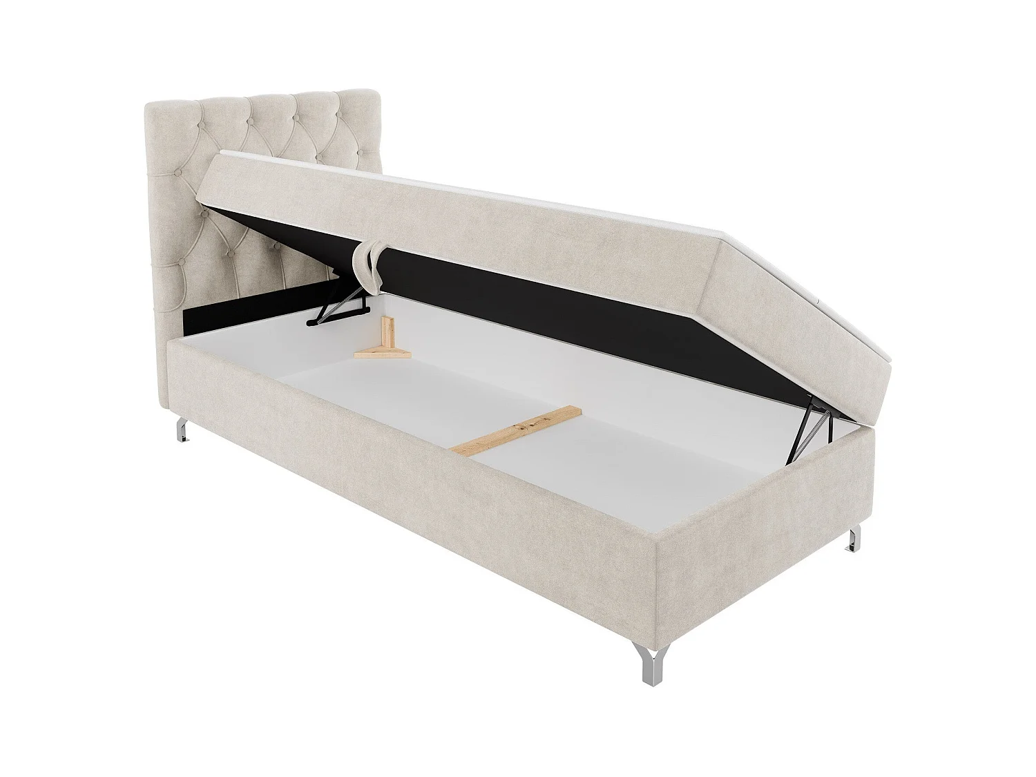 Cama continental Memphis 142, Continental, Individuales, Rosa, 80x200, Tapiz, Somieres,