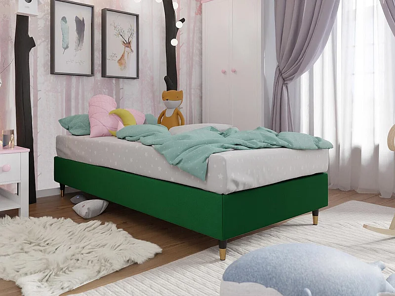 Cama continental Logan 108, Continental, Verde, Tecido, 12x20x5cm