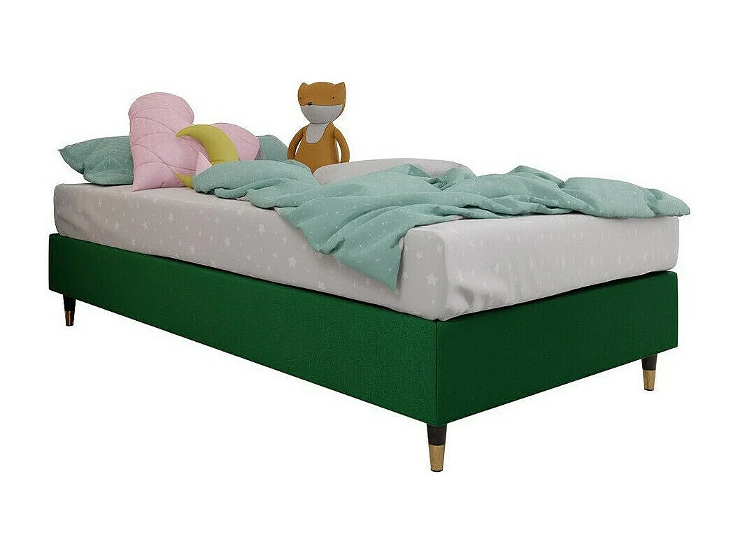 Cama continental Logan 108, Individuales, Continental, Verde, 80x200, Tapiz, Somieres,
