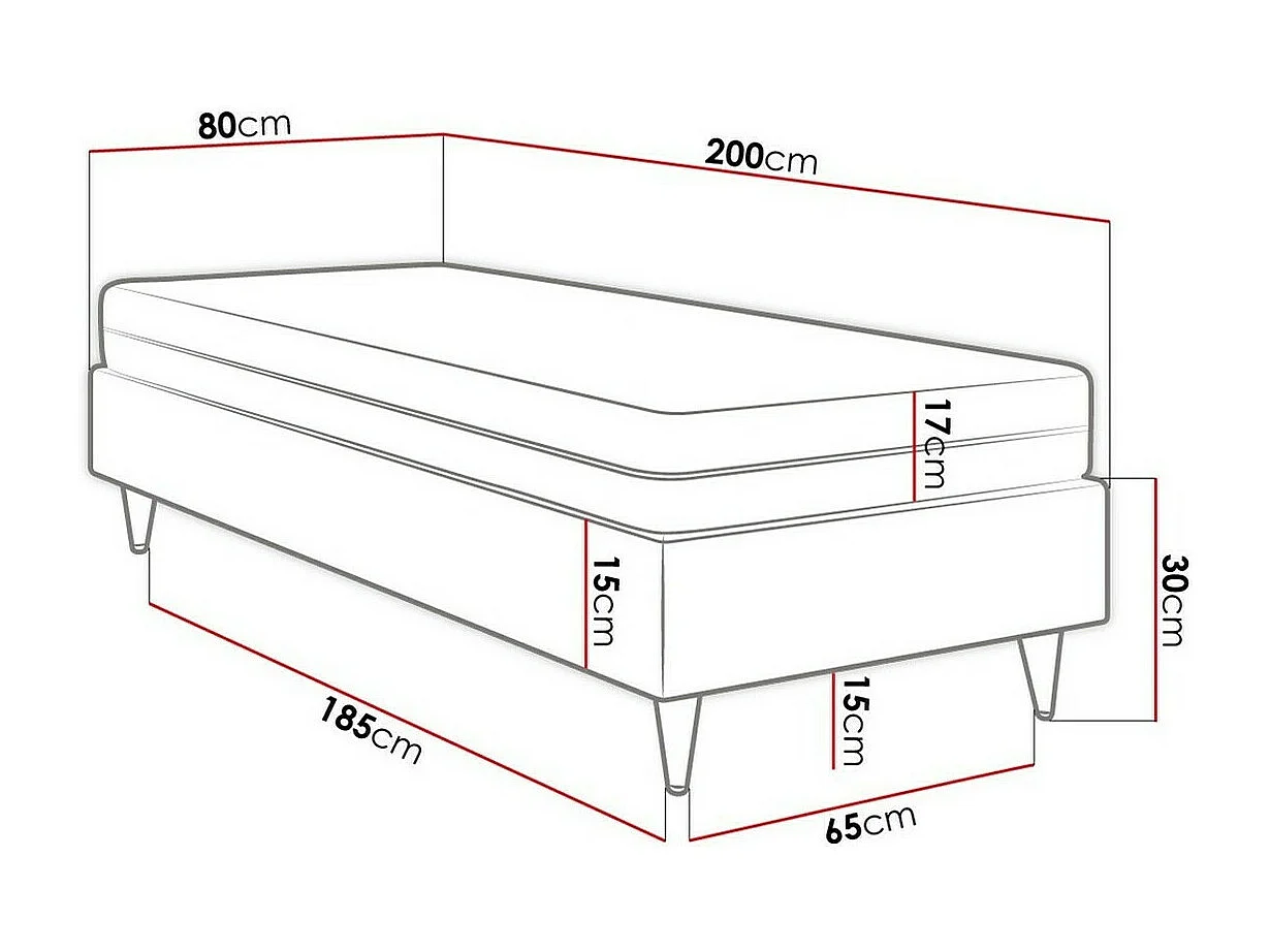 Cama continental Logan 108, Solteiro, Verde, Tecido, Estrados de cama