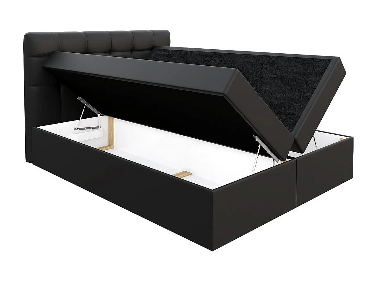 Cama continental Comfivo 195, Continental, Doble, Gris, 160x200, Tapiz, Somieres, 166cm