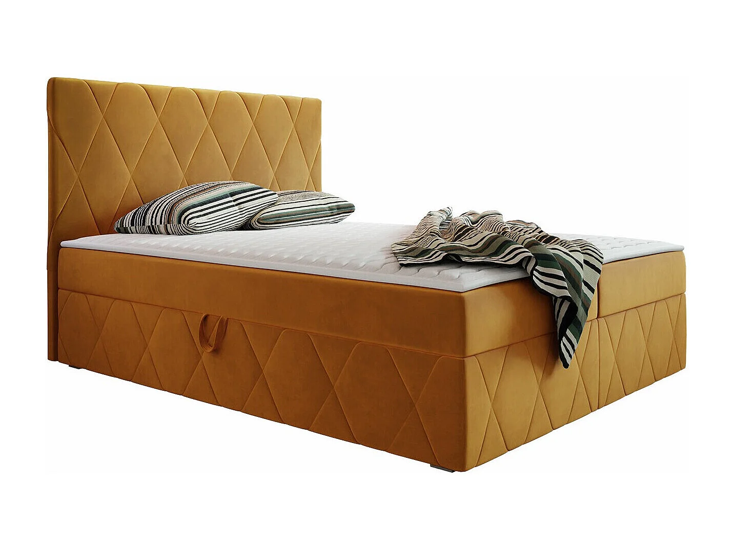 Cama continental Comfivo 225, Continental, Doble, Amarillo, 160x200, Tapiz, Somieres,