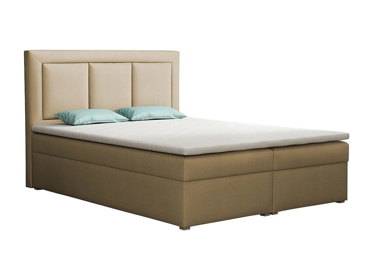 Letto continentale Pomona 112, Doppio, Continentale, Nocciola, 160x200, Arazzo, 160x215cm