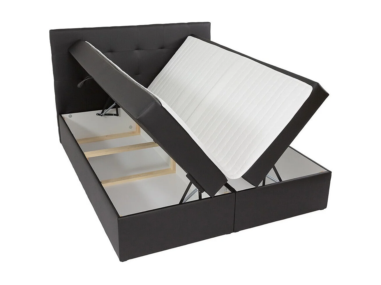 Cama continental Comfivo 196, Continental, Doble, Blanco, 140x200, Cuero ecológico, 143cm