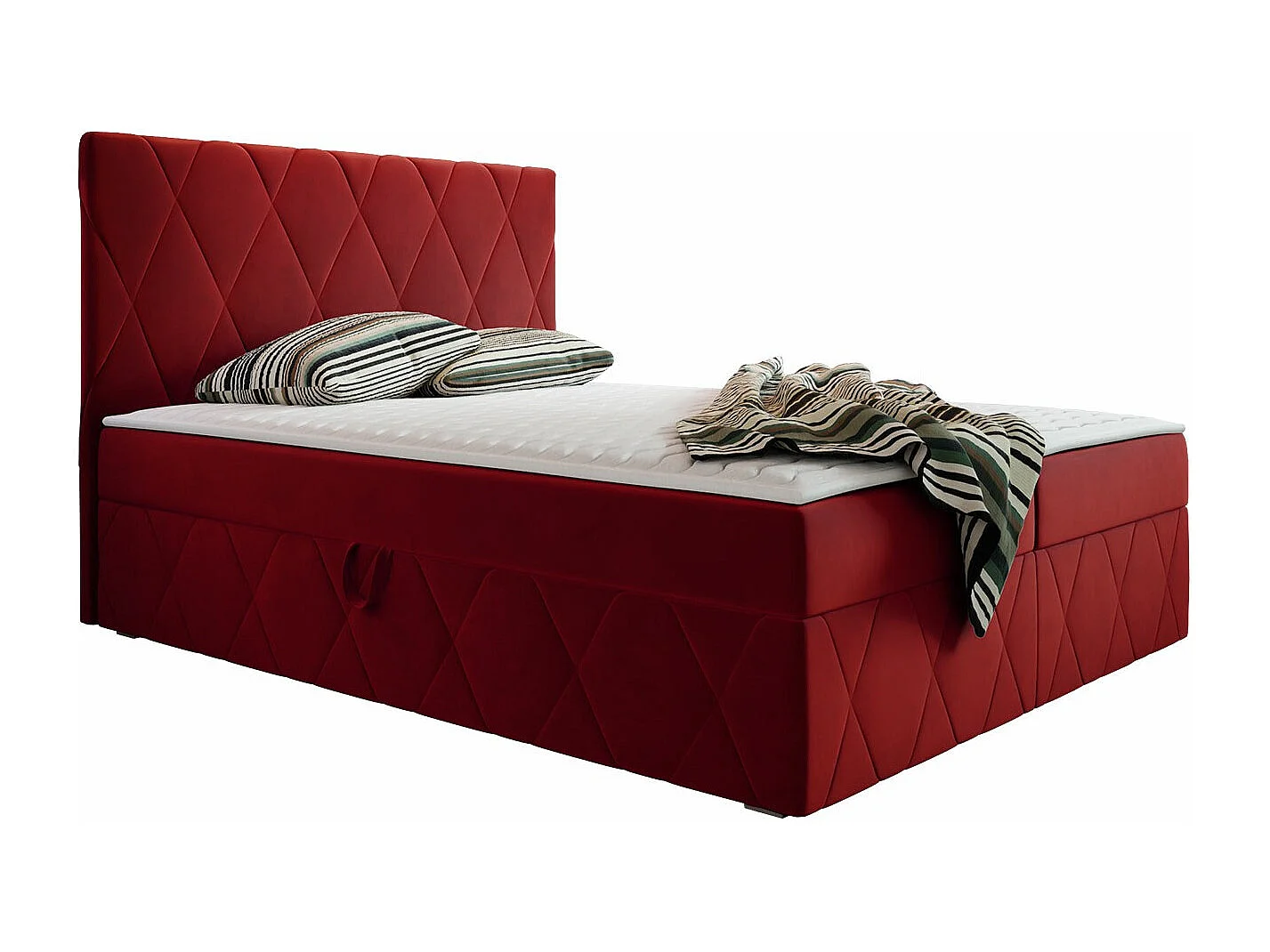 Cama continental Comfivo 225, Casal, Vermelho, Tecido, 18x21x11cm
