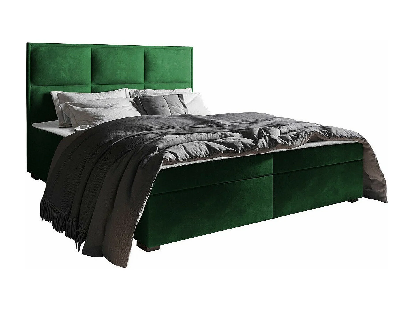 Cama continental Stamford 103, Continental, Doble, Verde, 160x200, Tapiz, Somieres, 160cm