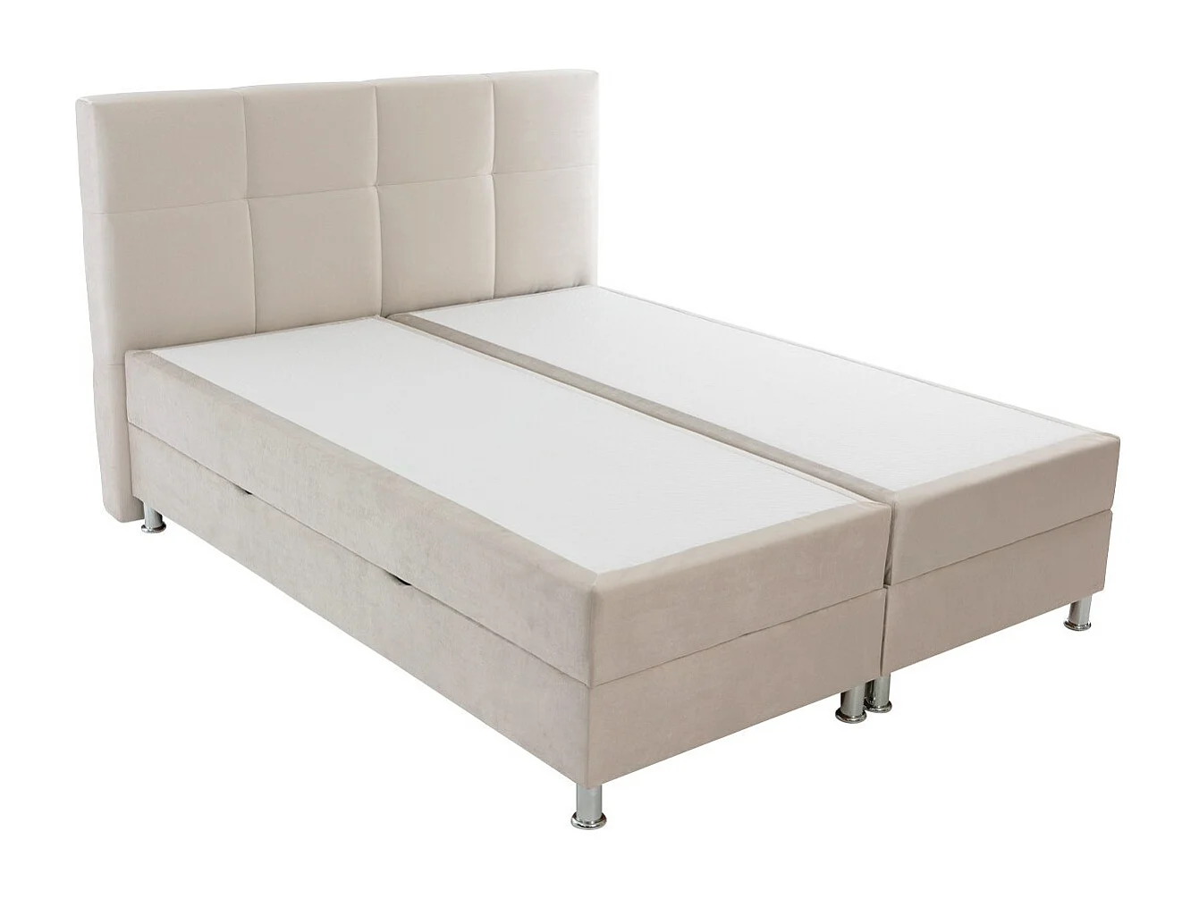 Lit continental ComfiDream 123, Double, Continental, Brun clair, 140x200, Tapisserie,