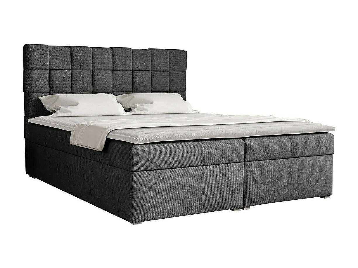 Cama continental Pomona 117, Continental, Cinzento, Tecido, 16x22x12cm