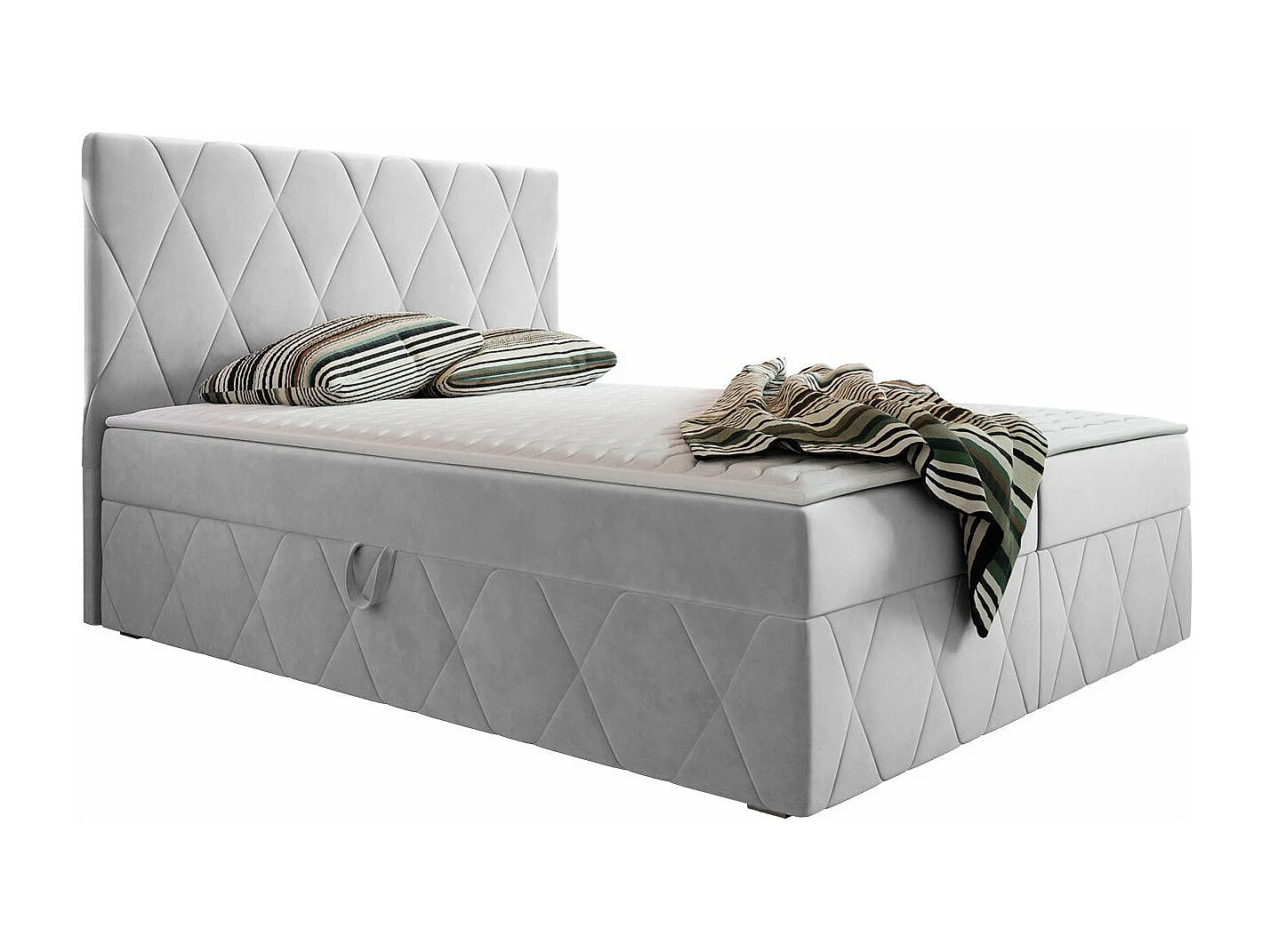 Cama continental Comfivo 225, Casal, Cinzento, Tecido, 14x21x11cm