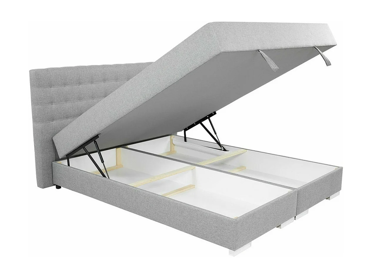 Cama continental Florence 108, Continental, Doble, Gris, 160x200, Tapiz, Somieres, 160cm